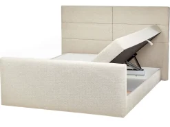 Beliani Jenkkisanky Kangas Säilytystila Vaalea Beige 160 X 200 Cm Aristocrat Clearance