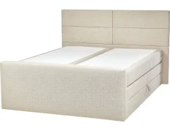 Beliani Jenkkisanky Kangas Säilytystila Vaalea Beige 160 X 200 Cm Aristocrat Clearance