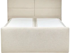 Beliani Jenkkisanky Kangas Säilytystila Vaalea Beige 160 X 200 Cm Aristocrat Clearance