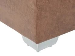 Beliani Jenkkisanky Keinonahka Ruskea 160 X 200 Cm President Flash Sale