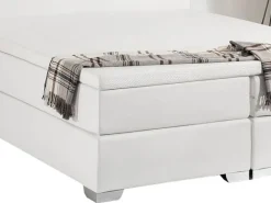 Beliani Jenkkisanky Keinonahka Valkoinen 180 X 200 Cm President Best