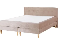 Beliani Jenkkisanky Sametti Beige 180 X 200 Cm Marquise Best