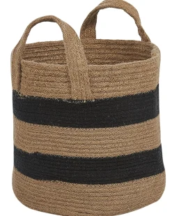 Beliani Juuttikori Beige/Musta 34 Cm 2 Kpl Gerede Flash Sale