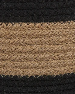 Beliani Juuttikori Beige/Musta 34 Cm 2 Kpl Gerede Flash Sale