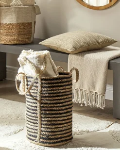 Beliani Juuttikori Beige/Musta 26 Cm Jhansi Clearance