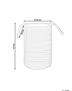 Beliani Juuttikori Beige/Musta 26 Cm Jhansi Clearance