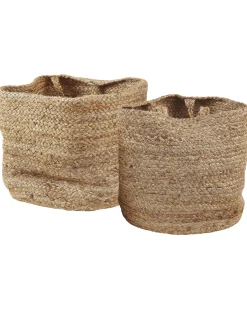 Beliani Juuttikori Hiekanruskea 2 Kpl Kaella Clearance