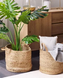 Beliani Juuttikori Hiekanruskea 2 Kpl Kaella Clearance