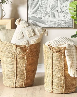 Beliani Juuttikori Luonnonvari 30 Cm 2 Kpl Ornach New