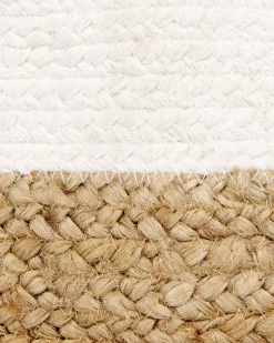 Beliani Juuttikori Luonnonvari/Valkoinen 2 Kpl Bellpat Cheap