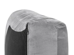 Beliani Kaareva Vaaleanharmaa 7-Istuttava Samettisohva Rotunde Online