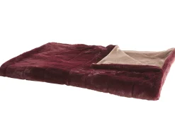 Beliani Kaksipuolinen Viininpunainen Huopa 180 X 220 Cm Tantan Fashion