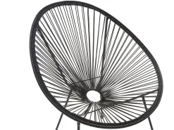 Beliani Kalustesetti Musta Poyta Ja 2 Tuolia Acapulco Ii Clearance