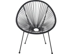 Beliani Kalustesetti Musta Poyta Ja 2 Tuolia Acapulco Ii Clearance