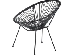 Beliani Kalustesetti Musta Poyta Ja 2 Tuolia Acapulco Ii Clearance