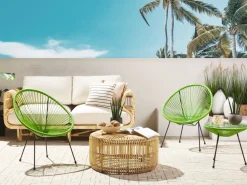 Beliani Kalustesetti Vihrea Poyta Ja 2 Tuolia Acapulco Ii Cheap