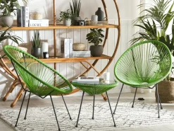 Beliani Kalustesetti Vihrea Poyta Ja 2 Tuolia Acapulco Ii Cheap