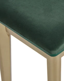 Beliani Kampauspoyta 4 Laatikkoa Led-Peili Jakkara Smaragdinvihrea/Kulta Fedry Outlet