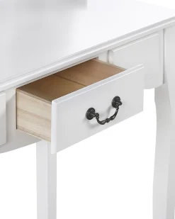 Beliani Kampauspoyta Laatikko Peili Jakkara Valkoinen Soleil Cheap