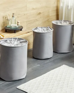 Beliani Kangaskori Harmaa 3 Kpl Archa Flash Sale