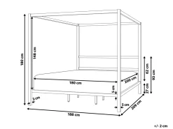 Beliani Katossanky Metalli Musta 180 X 200 Cm Lestards Cheap