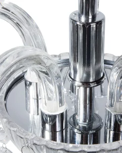 Beliani Kattokruunu 5 Polttimoa Metalli Hopea Locone Discount