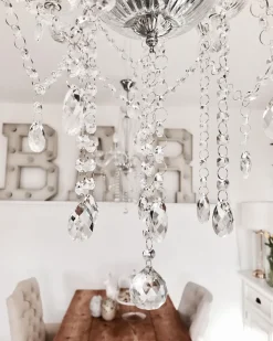 Beliani Kattokruunu 5 Polttimoa Metalli Hopea Locone Discount