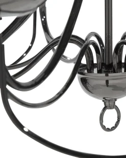 Beliani Kattokruunu 8 Polttimoa Metalli Musta Teesta Clearance