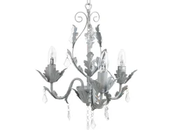 Beliani Kattokruunu 3 Polttimoa Rauta Harmaa Isen Best Sale