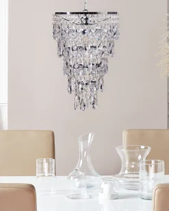 Beliani Kattokruunu Rauta Hopea Entwash Outlet