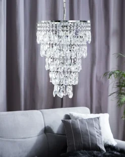 Beliani Kattokruunu Rauta Hopea Entwash Outlet