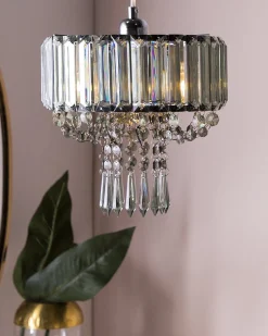 Beliani Kattokruunu Rauta Vaaleanharmaa Adorn Discount