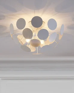 Beliani Kattovalaisin 3 Polttimoa Metalli Valkoinen Maritsa Fashion