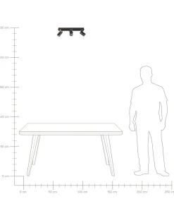 Beliani Kattovalaisin 3 Polttimoa Metalli Musta Klip Best Sale