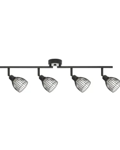 Beliani Kattovalaisin 4 Polttimoa Metalli Musta Golok New