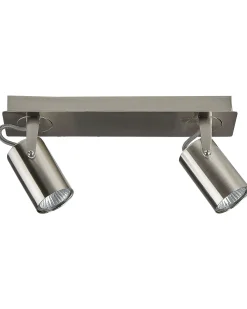 Beliani Kattovalaisin 2 Polttimoa Metalli Hopea Klip Best