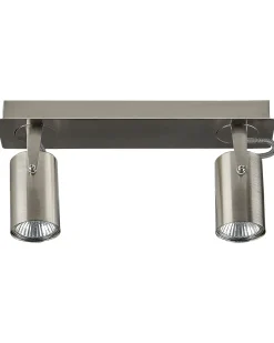 Beliani Kattovalaisin 2 Polttimoa Metalli Hopea Klip Best