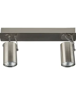 Beliani Kattovalaisin 2 Polttimoa Metalli Hopea Klip Best