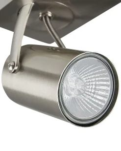 Beliani Kattovalaisin 2 Polttimoa Metalli Hopea Klip Best