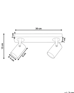Beliani Kattovalaisin 2 Polttimoa Metalli Hopea Klip Best