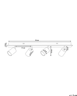 Beliani Kattovalaisin 4 Polttimoa Metalli Kupari Tigris Hot