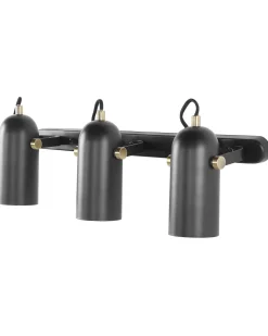 Beliani Kattovalaisin 3 Polttimoa Metalli Musta Tyria Best Sale