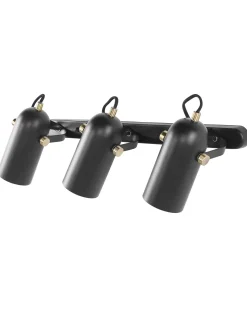 Beliani Kattovalaisin 3 Polttimoa Metalli Musta Tyria Best Sale