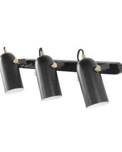 Beliani Kattovalaisin 3 Polttimoa Metalli Musta Tyria Best Sale