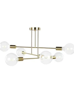 Beliani Kattovalaisin 6 Polttimoa Metalli Messinki Kidane Cheap