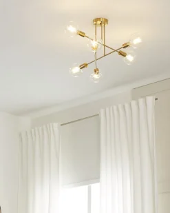 Beliani Kattovalaisin 6 Polttimoa Metalli Messinki Kidane Cheap