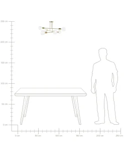 Beliani Kattovalaisin 6 Polttimoa Metalli Messinki Kidane Cheap