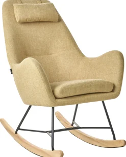 Beliani Keinutuoli Kangas Keltainen Arrie Discount