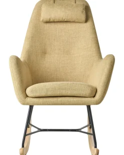 Beliani Keinutuoli Kangas Keltainen Arrie Discount