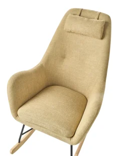 Beliani Keinutuoli Kangas Keltainen Arrie Discount